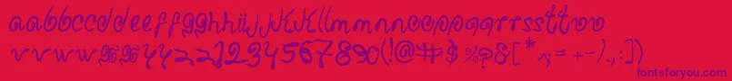 Шрифт Sharkattack – фиолетовые шрифты на красном фоне