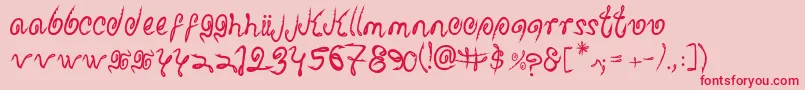 フォントSharkattack – ピンクの背景に赤い文字