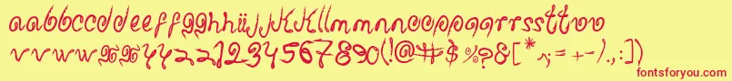 Sharkattack Font – Red Fonts on Yellow Background