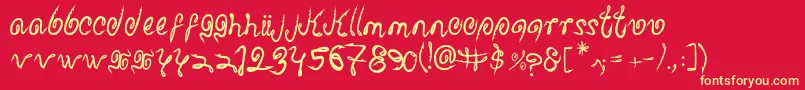 Sharkattack Font – Yellow Fonts on Red Background