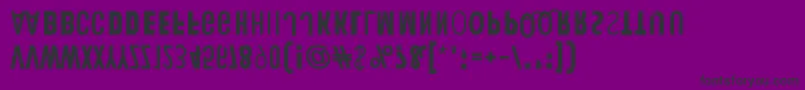 Шрифт HumanErrorUpsideDown – чёрные шрифты на фиолетовом фоне