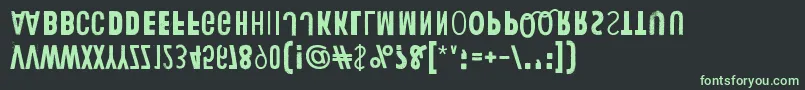 Шрифт HumanErrorUpsideDown – зелёные шрифты на чёрном фоне