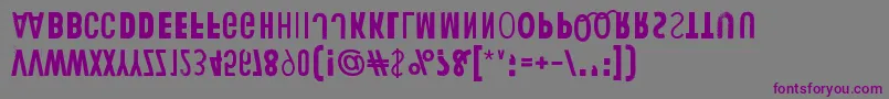 HumanErrorUpsideDown-fontti – violetit fontit harmaalla taustalla