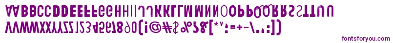 HumanErrorUpsideDown Font – Purple Fonts on White Background