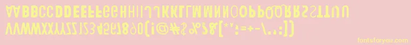 HumanErrorUpsideDown Font – Yellow Fonts on Pink Background
