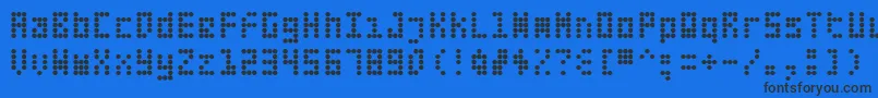 Fifteen Font – Black Fonts on Blue Background