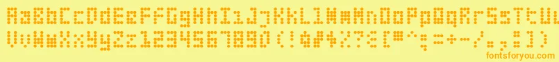 Fifteen Font – Orange Fonts on Yellow Background