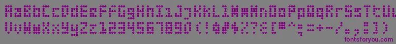 Шрифт Fifteen – фиолетовые шрифты на сером фоне
