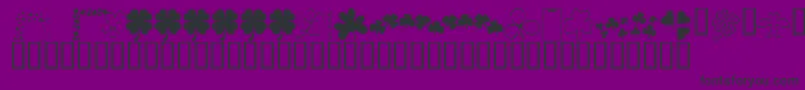 Шрифт KrShams – чёрные шрифты на фиолетовом фоне