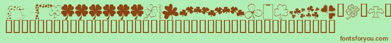 KrShams Font – Brown Fonts on Green Background