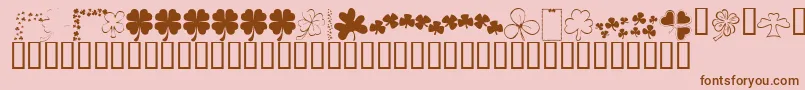 KrShams Font – Brown Fonts on Pink Background