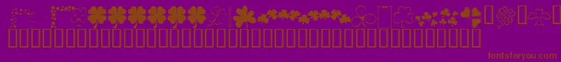 KrShams Font – Brown Fonts on Purple Background