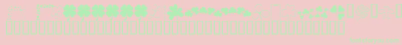 KrShams Font – Green Fonts on Pink Background