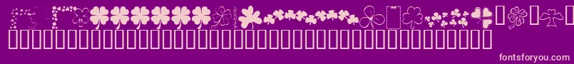 KrShams Font – Pink Fonts on Purple Background