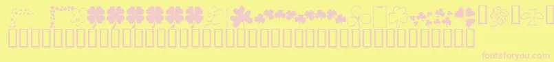 KrShams Font – Pink Fonts on Yellow Background