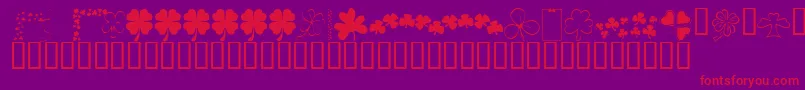 KrShams Font – Red Fonts on Purple Background