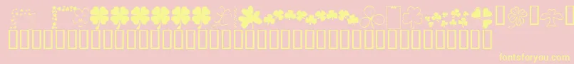 KrShams Font – Yellow Fonts on Pink Background