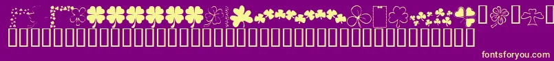 KrShams Font – Yellow Fonts on Purple Background