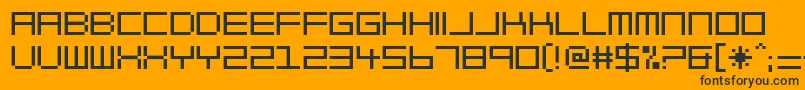 Шрифт BlockOut – чёрные шрифты на оранжевом фоне
