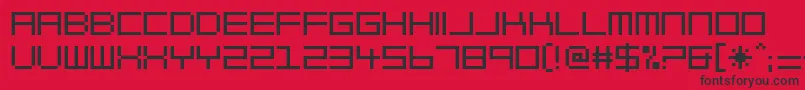 BlockOut Font – Black Fonts on Red Background