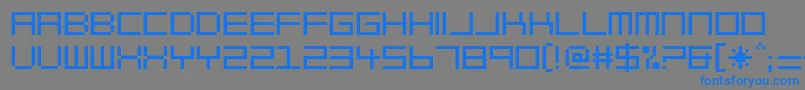 BlockOut Font – Blue Fonts on Gray Background