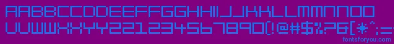 BlockOut Font – Blue Fonts on Purple Background