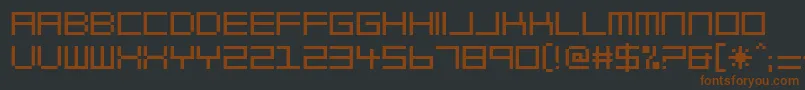 BlockOut Font – Brown Fonts on Black Background