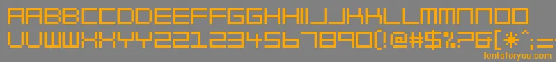 BlockOut Font – Orange Fonts on Gray Background