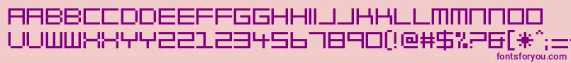 BlockOut-Schriftart – Violette Schriften auf rosa Hintergrund