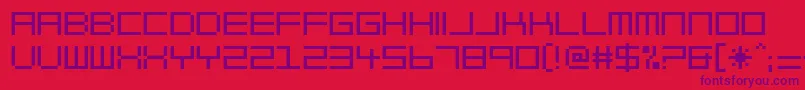 BlockOut Font – Purple Fonts on Red Background