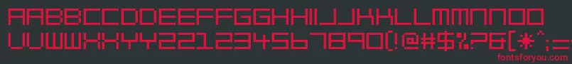 フォントBlockOut – 黒い背景に赤い文字