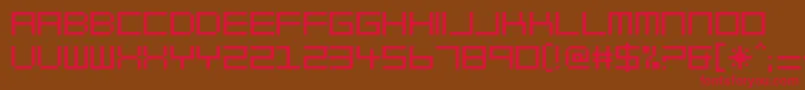 BlockOut Font – Red Fonts on Brown Background
