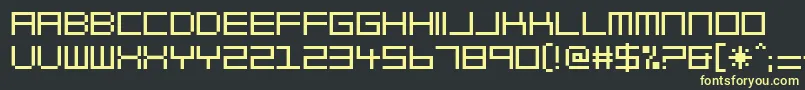 BlockOut Font – Yellow Fonts on Black Background