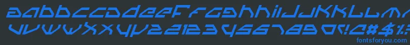 SpylordItalic Font – Blue Fonts on Black Background