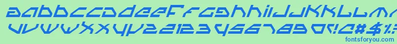 フォントSpylordItalic – 青い文字は緑の背景です。
