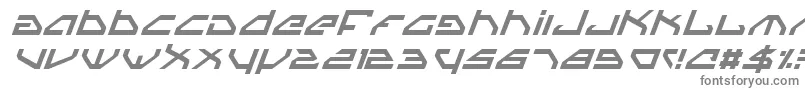 フォントSpylordItalic – 白い背景に灰色の文字