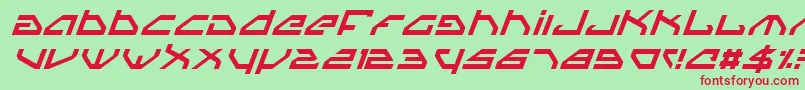 SpylordItalic Font – Red Fonts on Green Background