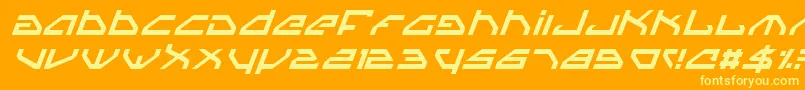 SpylordItalic Font – Yellow Fonts on Orange Background