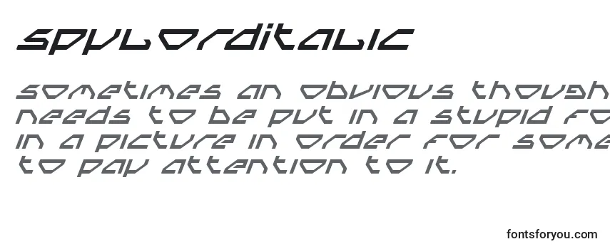Review of the SpylordItalic Font