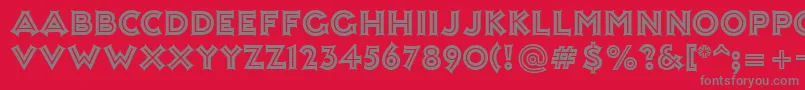 fuente AshleyInline – Fuentes Grises Sobre Fondo Rojo