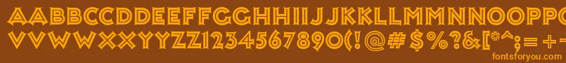 AshleyInline Font – Orange Fonts on Brown Background