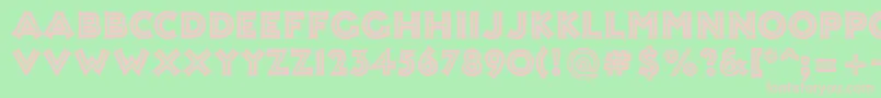 Police AshleyInline – polices roses sur fond vert
