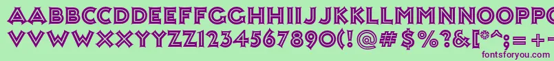 AshleyInline Font – Purple Fonts on Green Background