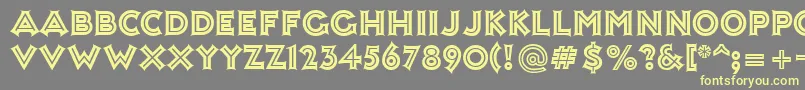 AshleyInline Font – Yellow Fonts on Gray Background