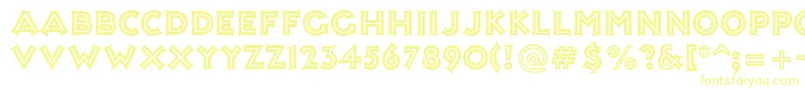 AshleyInline Font – Yellow Fonts on White Background