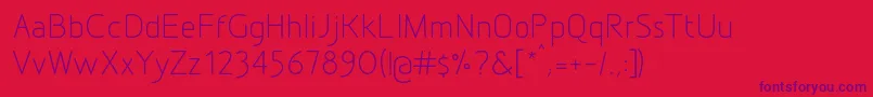 DesignioRegular Font – Purple Fonts on Red Background