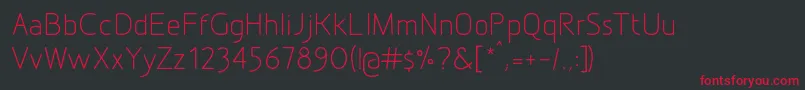 Шрифт DesignioRegular – красные шрифты на чёрном фоне