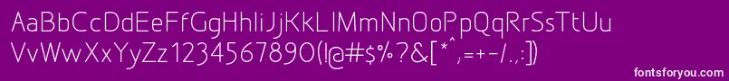 Шрифт DesignioRegular – белые шрифты на фиолетовом фоне