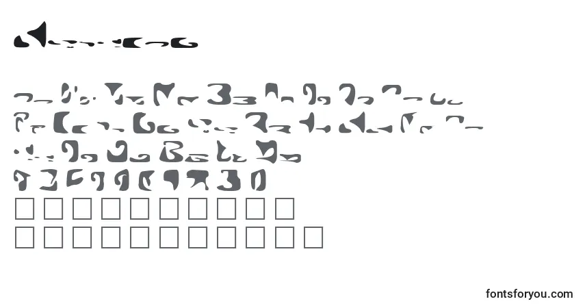 Шрифт Romulan – алфавит, цифры, специальные символы