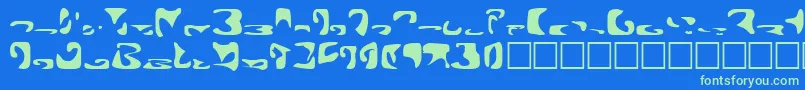 Romulan Font – Green Fonts on Blue Background